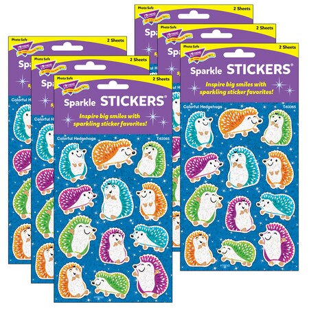 Trend Enterprises Colorful Hedgehogs Sparkle Stickers, PK144 T63365